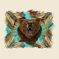 Bear Native American Background Premium Tee | Teevron
