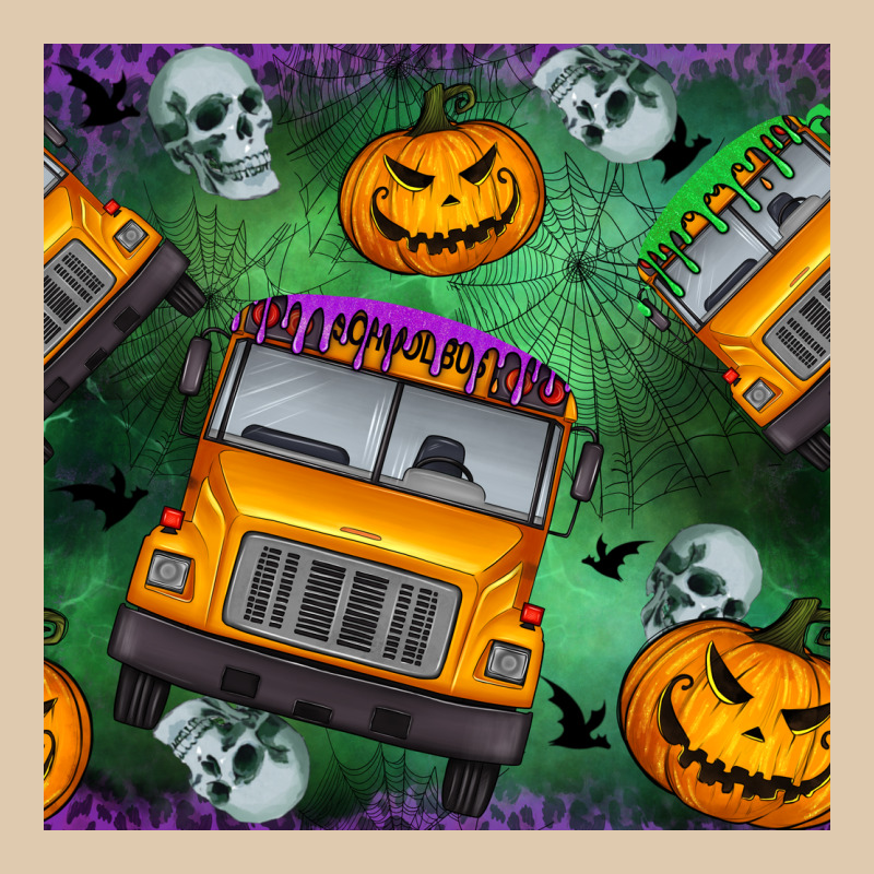 Halloween Bus And Pumpkin Seamless Pattern Classic Tee by BundleAndBundleShop | Teevron