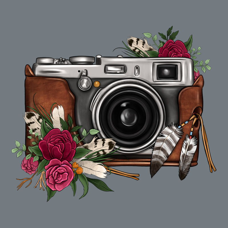 Floral Feather Vintage Camera Heavyweight Sweatshirt by FaDigitalArtStudio | Teevron