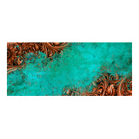 tooled leather turquoise glitter 11oz mug | Teevron