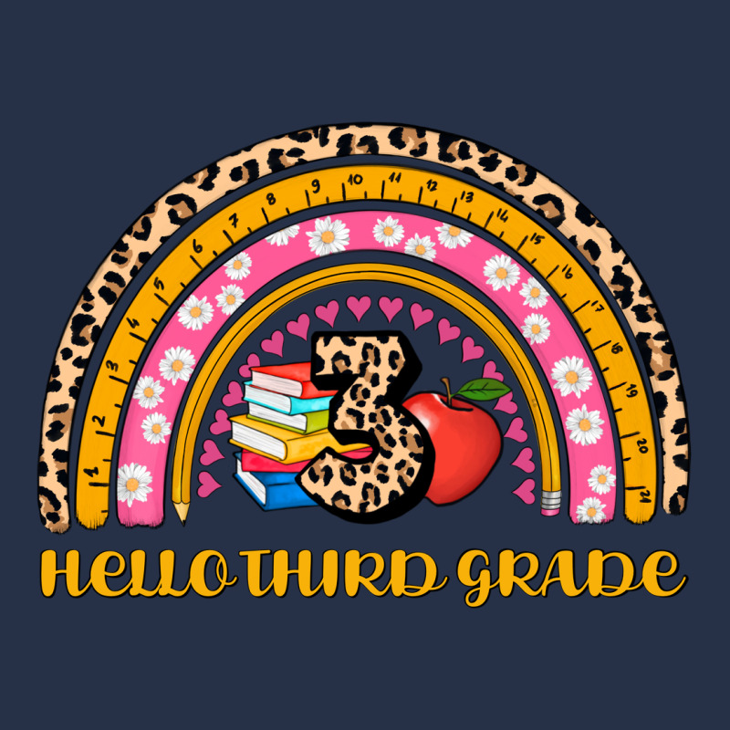 Back To School Rainbow Hello Third Grade Premium Hoodie by AdoDesignShop | Teevron
