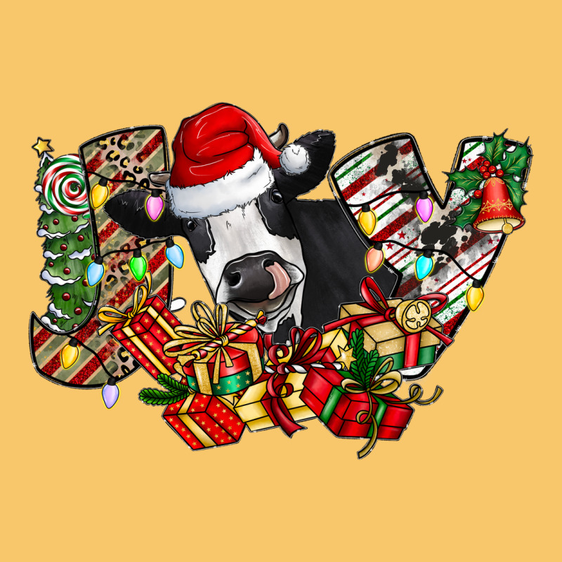 Christmas Joy Cow Vintage Hoodie by CowhideDigitalArt | Teevron