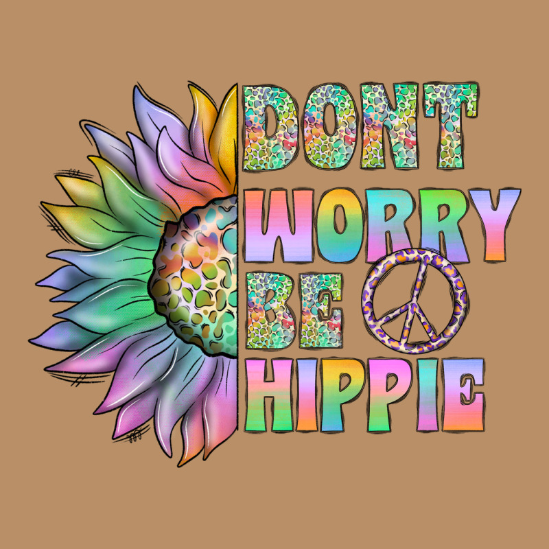 Don't Worry Be Hippie Vintage Hoodie by CowhideDigitalArt | Teevron