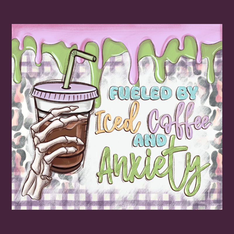 Fueled By Iced Coffee And Anxiety Premium Tee by MaliasSmallBusiness | Teevron