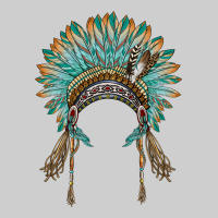 Native American Headdress Turquise Premium Tee | Teevron