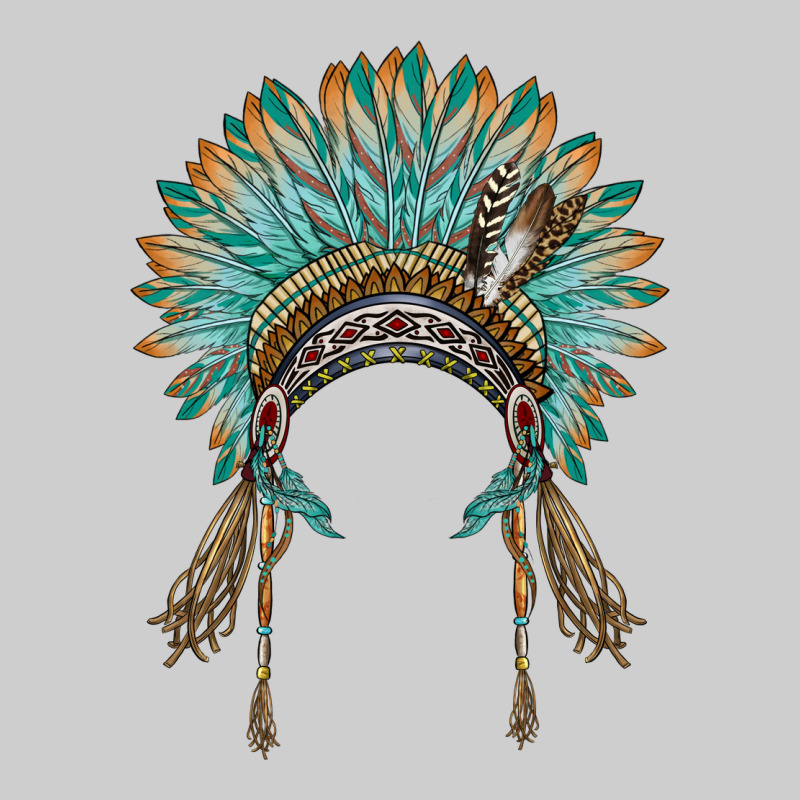 Native American Headdress Turquise Premium Tee by BarkalooDesign | Teevron