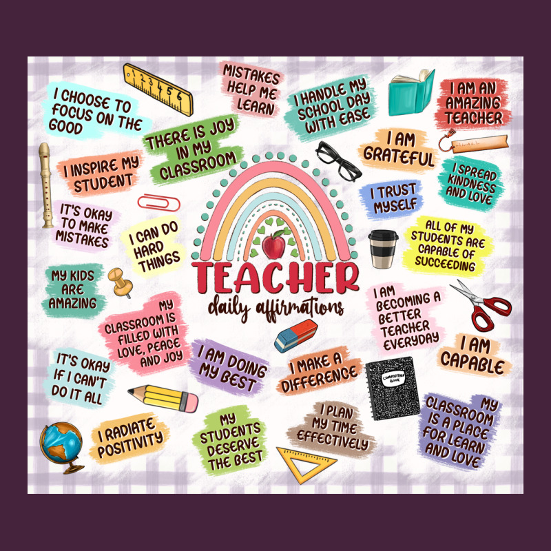 Teacher Daily Affirmations Premium Tee by MaliasSmallBusiness | Teevron