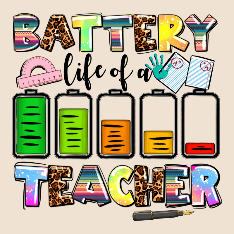 Battery Life Of A Teacher Urban Heavy Tee by AdoDesignShop | Teevron
