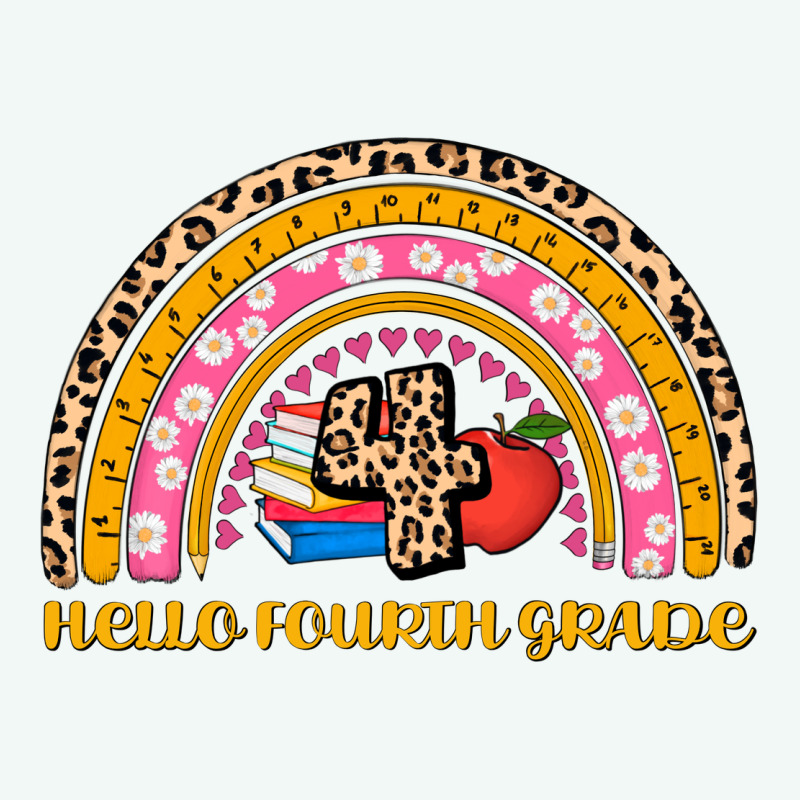 Back To School Rainbow Hello Fourth Grade Premium Hoodie by AdoDesignShop | Teevron