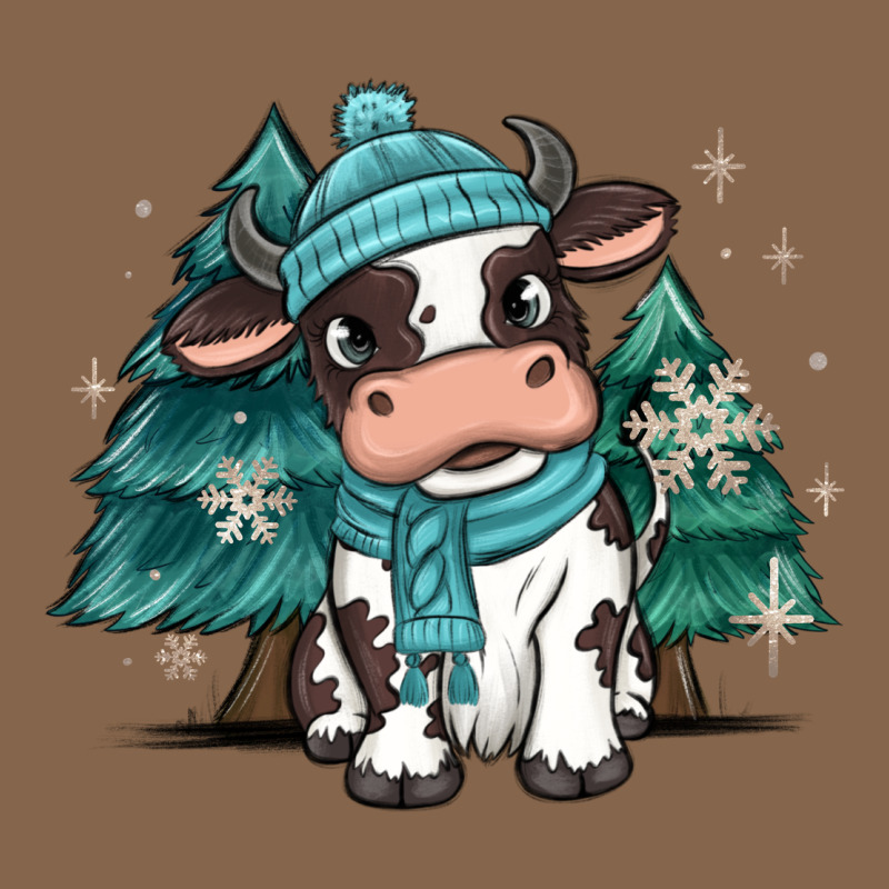 Winter I'm Udderly Freezing Baby Cow Premium Tee by MaliasSmallBusiness | Teevron