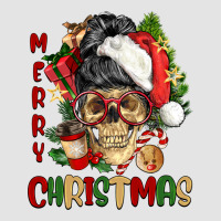 Merry Christmas Skeleton Messy Bun Premium Sweatshirt | Teevron