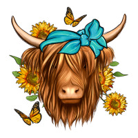sunflower long haired cow | Teevron
