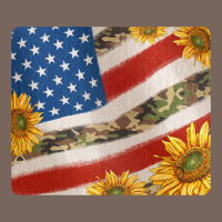 American Flag Sunflowers And Canouflage Print Veteran Mousepad Premium Hoodie | Teevron