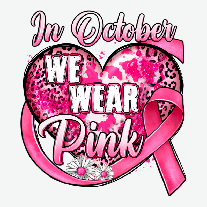 In October We Wear Pink Heart Urban Heavy Tee by JahusDesignShop | Teevron