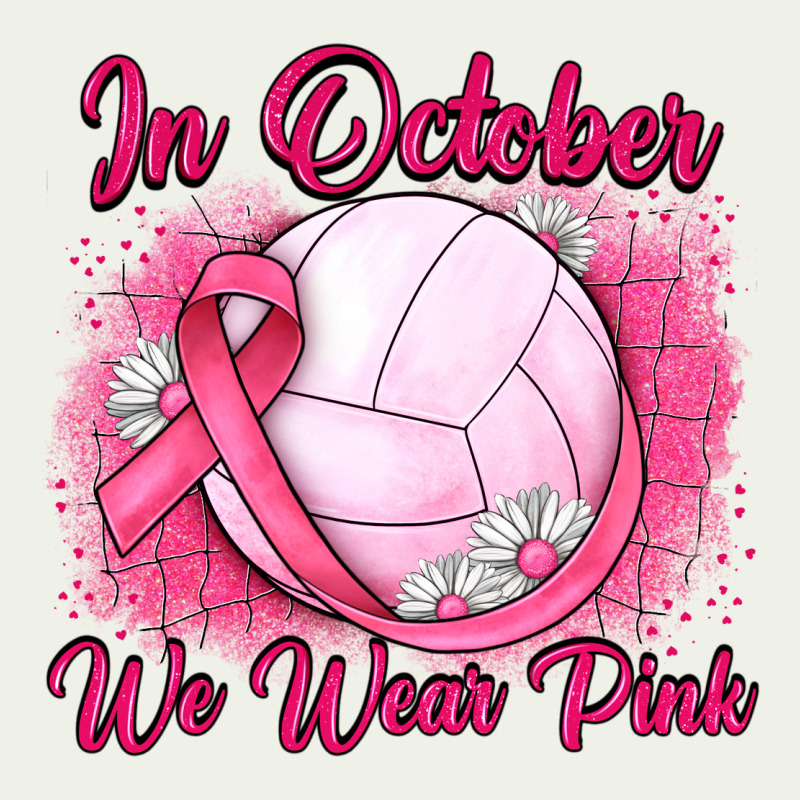 In October We Wear Pink Breast Cancer Valleybal Urban Heavy Tee by JahusDesignShop | Teevron