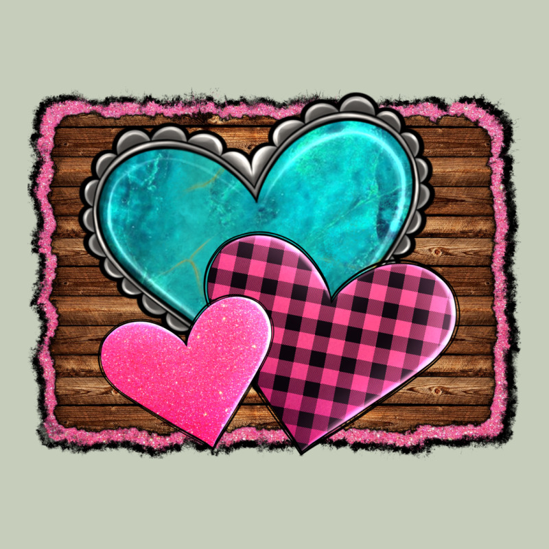 Valentine's Day Hearts Turquoise Heart Ladies Tee by AdoDesignShop | Teevron