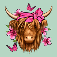 Floral Pink Bandana Longhaired Cow Classic Tee | Teevron