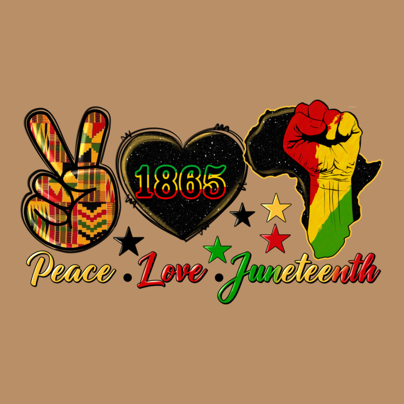 Peace Love Juneteenth Raised Fist Vintage Hoodie by HRA Design Shop | Teevron
