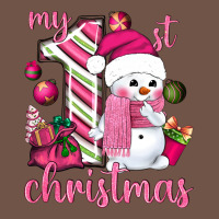 My 1st. Pink Christmas With Cute Snowman Premium Sweatshirt | Teevron