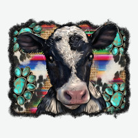 Western Background Turquoises Gemstones Black And White Baby Cow Urban Heavy Tee | Teevron