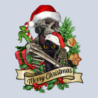 Merry Christmas Skeleton With Black Cat Premium Sweatshirt | Teevron