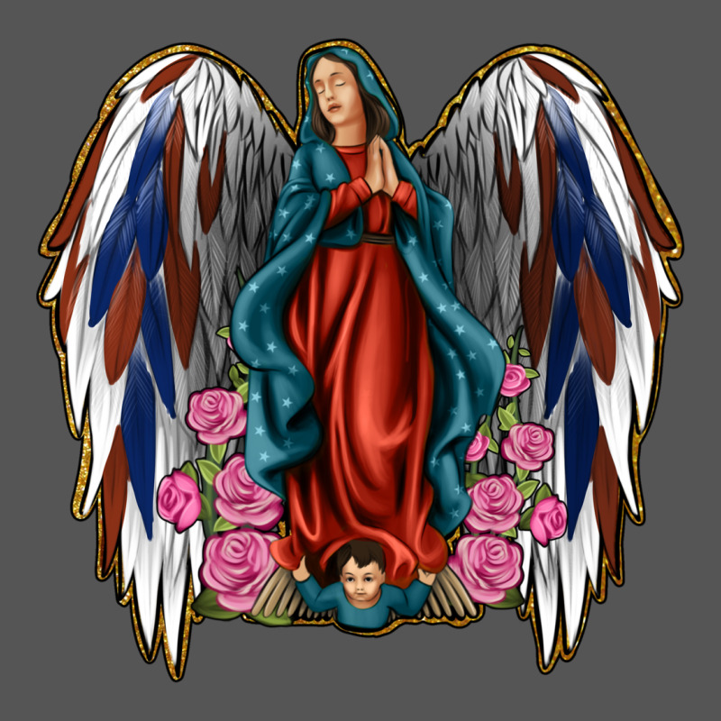 Angel Wing Lady Of Guadalupe 4th Of July Zipper Hoodie by Jasminsmagicworld | Teevron