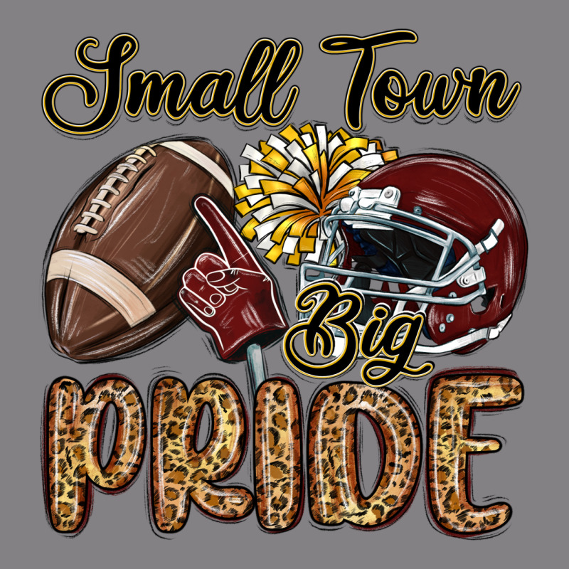 Small Town Big Pride Maroon Yellow Heavyweight Hoodie by MaliasSmallBusiness | Teevron