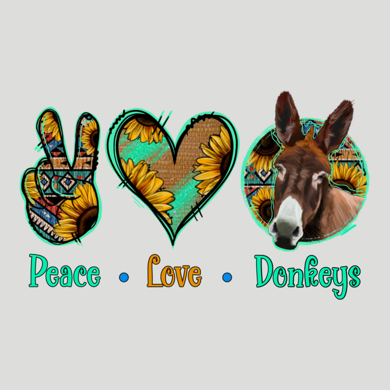 Peace Love Donkeys Zipper Hoodie by Jasminsmagicworld | Teevron