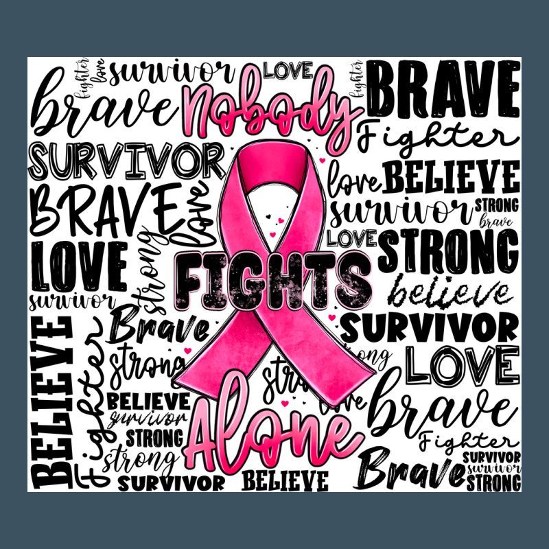 Breast Cancer Nobody Fights Alone Urban Heavy Tee by JahusDesignShop | Teevron