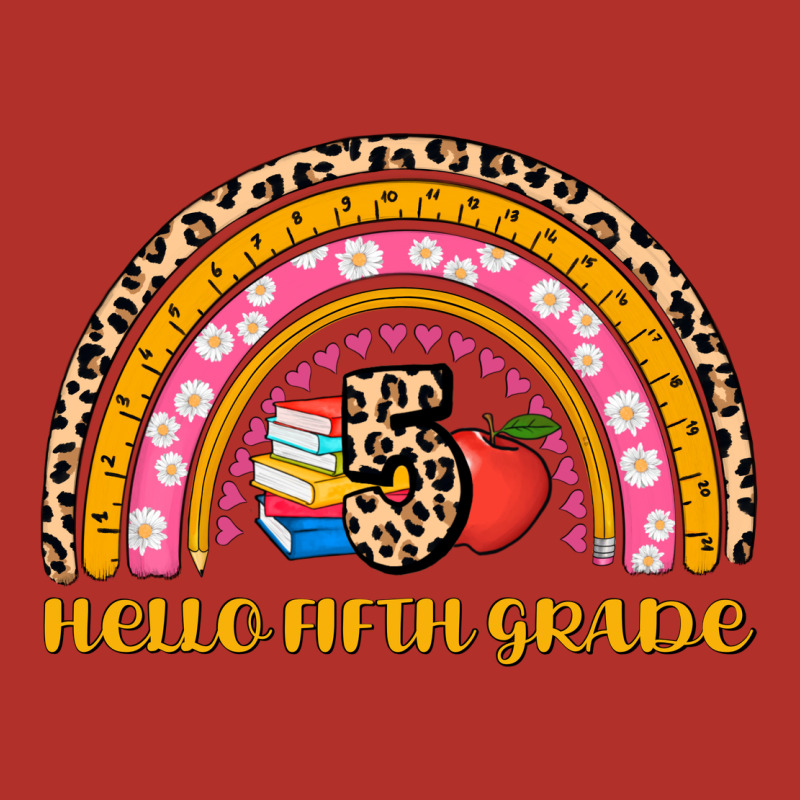 Back To School Rainbow Hello Fifth Grade Premium Hoodie by AdoDesignShop | Teevron