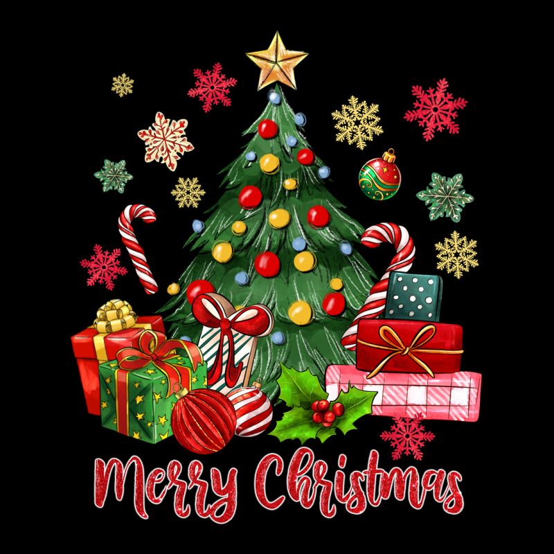 Merry Christmas Tree With Gift Box Premium Sweatshirt by MaliasSmallBusiness | Teevron