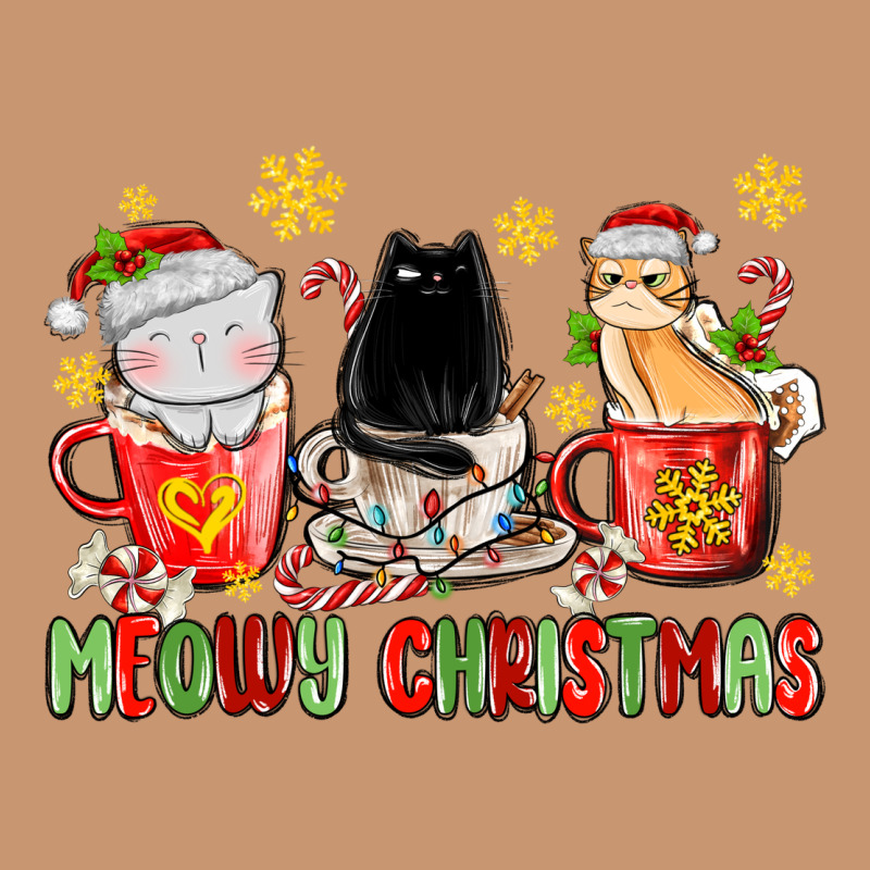 Meowy Christmas Cats Coffee Cups Heavyweight Hoodie by MaliasSmallBusiness | Teevron