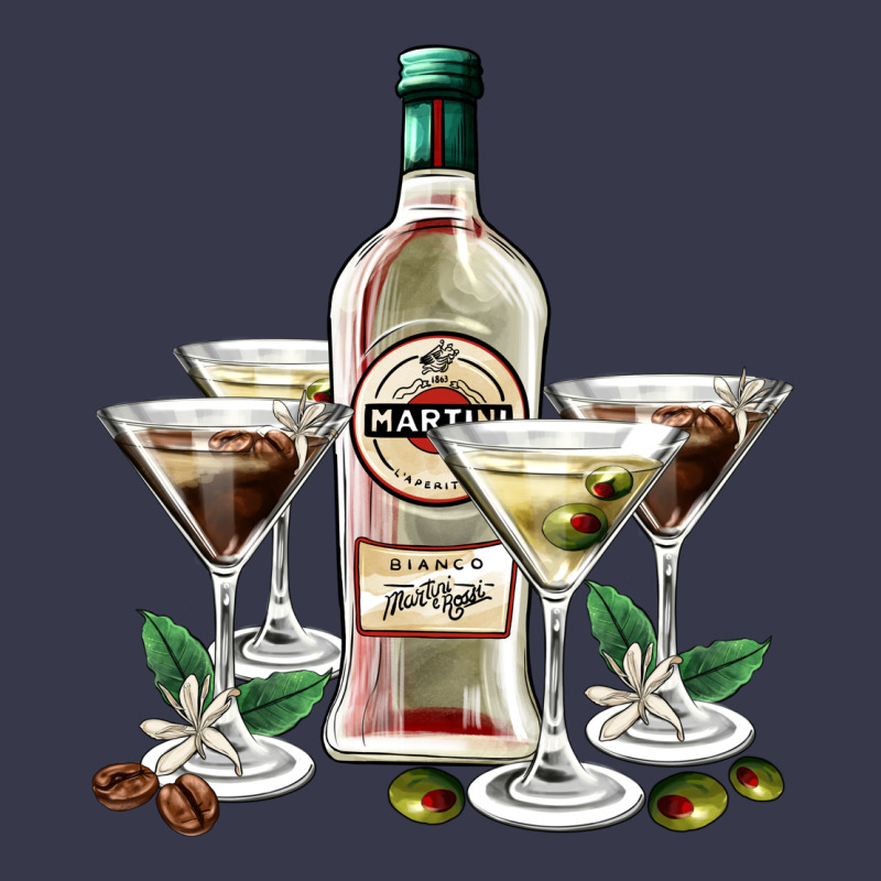 Martini Glasses And Martini Bottle Long Sleeve Tee by AdoDesignShop | Teevron