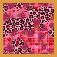 Valentines Day Roses Leopard Seamless Pattern Urban Heavy Tee | Teevron