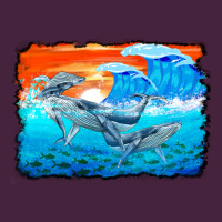 Humpback Whale And Wave Background Premium Tee | Teevron