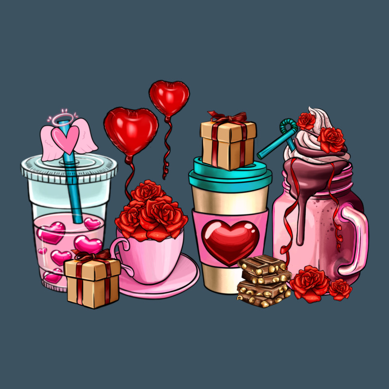 Valentines Day Roses Coffee Cups Urban Heavy Tee by AdoDesignShop | Teevron