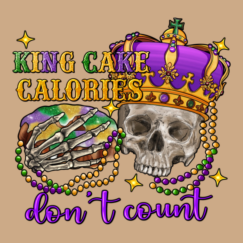 King Cake Calories Don't Count Skull Vintage Hoodie by FaDigitalArtStudio | Teevron