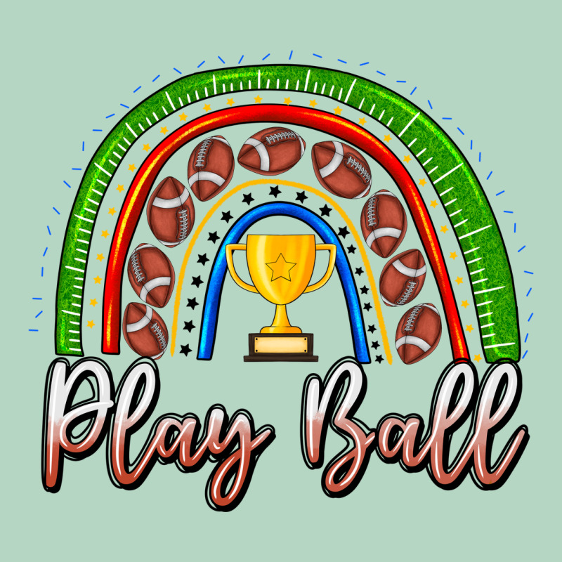 Play Ball Football Rainbow Classic Tee by CowhideDigitalArt | Teevron