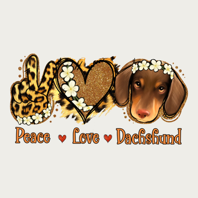 Peace Love Dachshund Zipper Hoodie by Jasminsmagicworld | Teevron