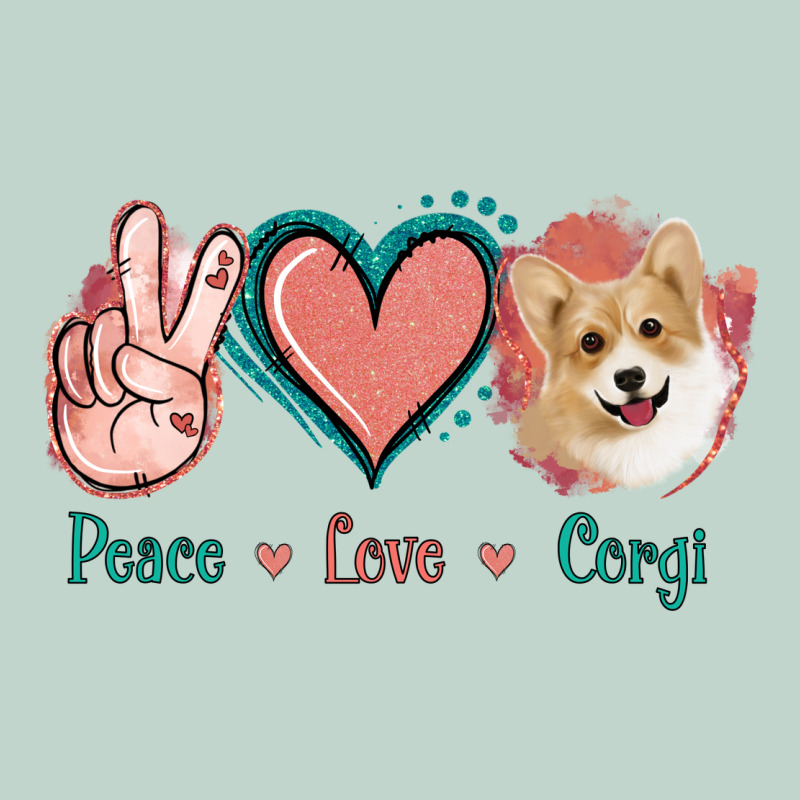 Peace Love Corgi Zipper Hoodie by Jasminsmagicworld | Teevron