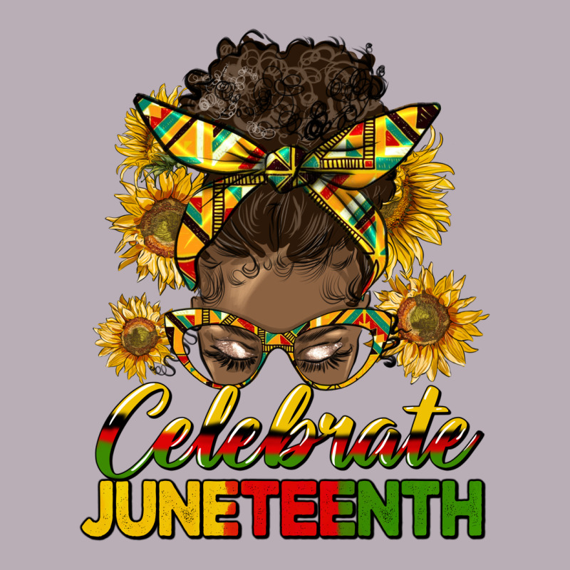 Celebrate Juneteenth Black Woman Bun Vintage Tee by HRA Design Shop | Teevron