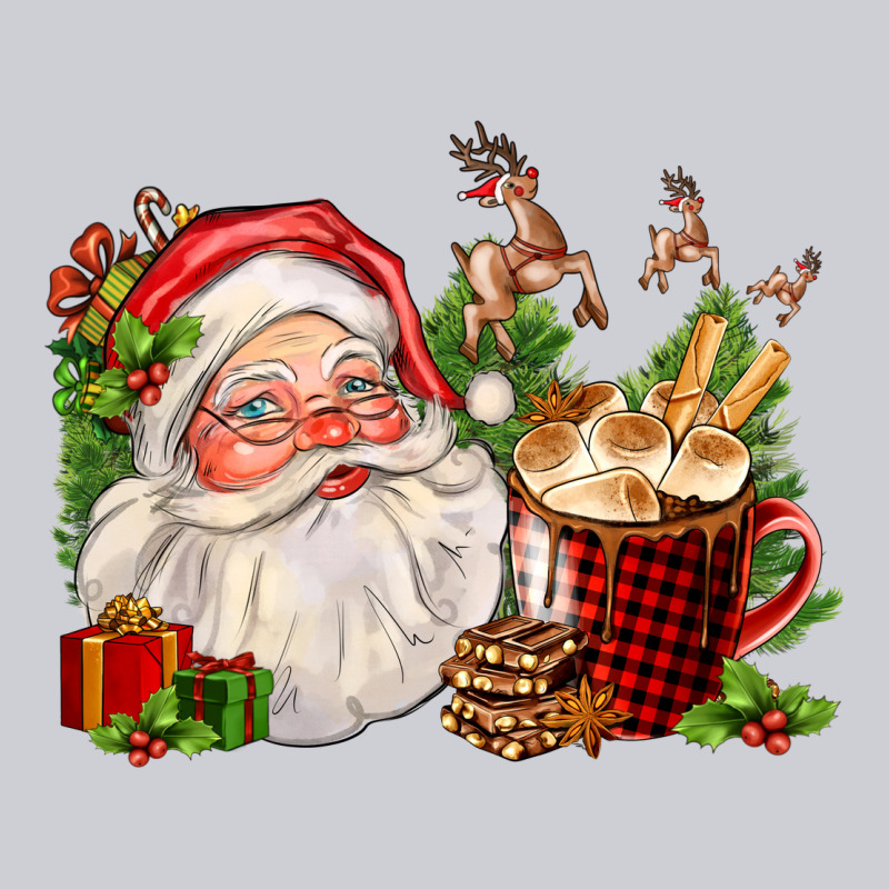 Santa And Hot Cocoa Cup Heavyweight Sweatshirt by FaDigitalArtStudio | Teevron
