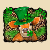 St Patricks Orange Cow With Leopard Background Premium Hoodie | Teevron