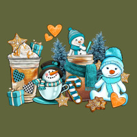 Winter Snowman Coffee Cups Classic Tee | Teevron