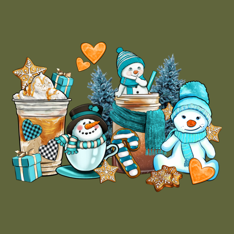 Winter Snowman Coffee Cups Classic Tee by AdoDesignShop | Teevron