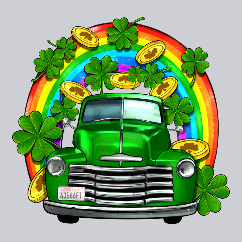 St Patricks Shamrock Gold Rainbow Truck Heavyweight Sweatshirt by FaDigitalArtStudio | Teevron