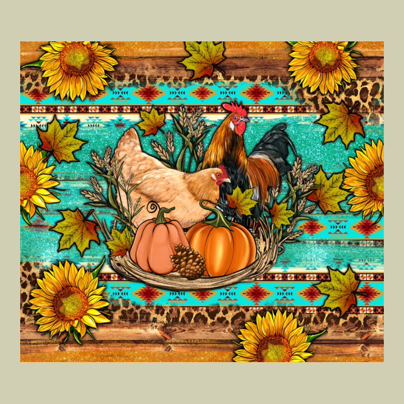 Fall Coop Animals Pumpkin Heavy Core Tee by Artiststas | Teevron