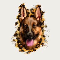 German Shepherd Leopard Background Zipper Hoodie | Teevron