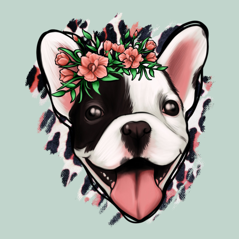 French Bulldog Floral Zipper Hoodie by Jasminsmagicworld | Teevron