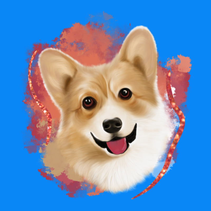 Corgi Peach Watercolor Background Zipper Hoodie by Jasminsmagicworld | Teevron